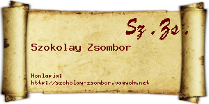 Szokolay Zsombor névjegykártya